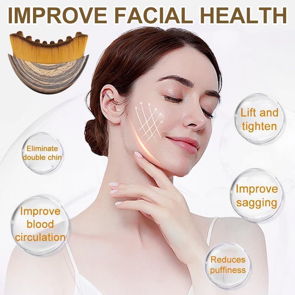 New Lymphatic Contour Face Brush，Lymphatic Face Brush for Sculpting – Anti-Puffiness Detox & Lift Improves Skin Glow，Ergonomically Designed to Fit the Skin Precisely and Relieve Fatigue