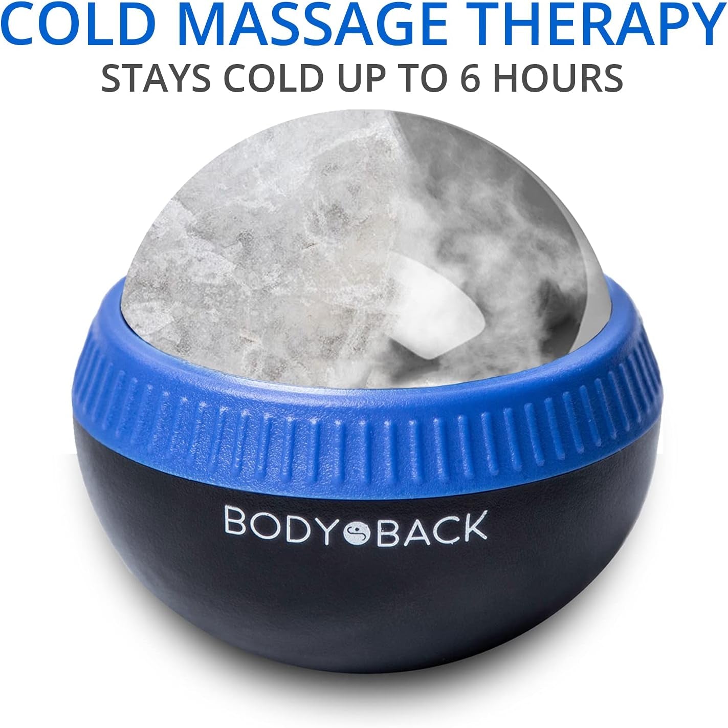 Glacier Ball - Cryosphere Therapy Massage Roller Ball, Ice Roller Ball, Cold Ball for Plantar Fasciitis Relief with Removable Ice Roller for Face or Lacrosse Ball Rolling